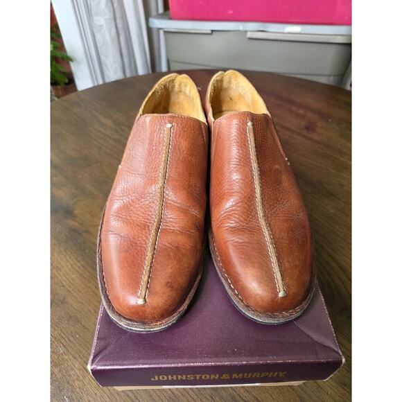 Mens Tommy Bahama Leather Slip On Shoes Sz 13 Split Toe Brown Loafers TB-315 75 - Picture 5 of 16